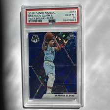 BRANDON CLARKE- 2019 Mosaic #207 - Rookie Card RC- Fast Break Blue /85 - PSA 10. rookie card picture