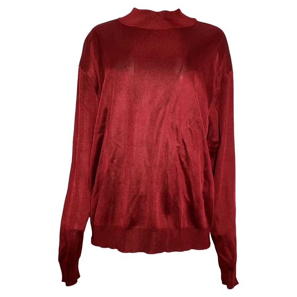 Alaïa Mockneck Sweater In Viscose Women Red Size 44