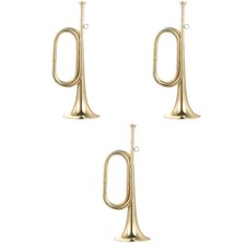 3pcs Trumpet Bugle Trumpet Copper Bugle Copper Golden Trumpet School