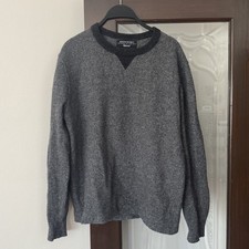 Banana Republic Sweater Mens Large Gray Filpucci Italian Extra Fine Merino Wool