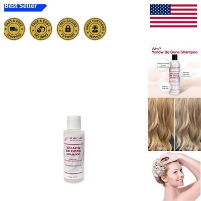 Yellow Be Gone Shampoo 4oz - Neutralizes Brassiness for Blonde & Gray Hair