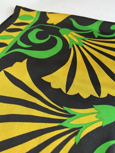 Vintage Silk Scarf with Bold Graphic Floral Design Oblong Shape Art Nouveau, $25 - Photo 7