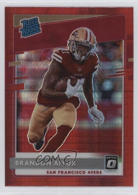 2020 Panini Donruss Optic Rated Rookies Red Mojo Prizm Brandon Aiyuk #169 12fr