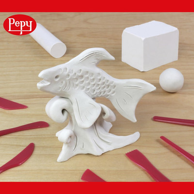 Reusable Non-Drying Oil-Based Plasticine Modeling Clay White 2 Lbs Sulfur-Free