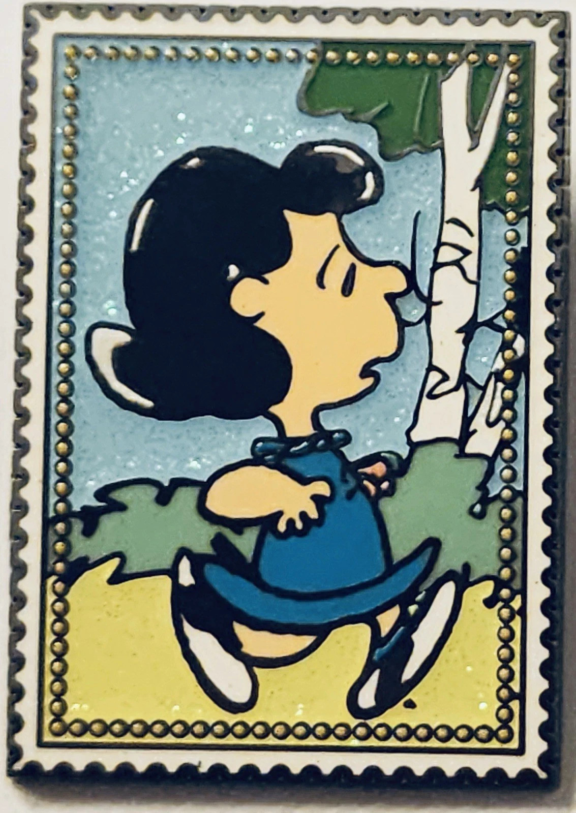 Buckle-Down Peanuts Stamps Glitter Blind Box Enamel Pin - Lucy - New
