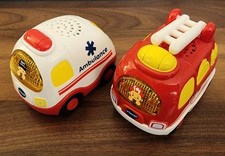 VTech Go Go Smart Wheels Ambulance  Fire Truck  Lot Of 2 