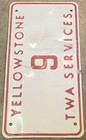 RARE Yellowstone National Park Wyoming License Plate TWA services LOW #9!! — photo 2