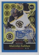 2015-16 O-Pee-Chee Platinum Retro Rainbow Blue Malcolm Subban #R71 Auto 0c3
