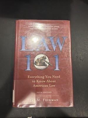 Law 101 - Fifth Edition - Jay M. Feinman - American Law Textbook - Hardcover
