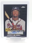 RONALD ACUNA JR 2021 TOPPS CHROME PLATINUM ANNIVERSARY BLACK AUTO /10 Q1389