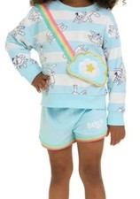 Bluey 2 piece sweatshirt  shorts set  attached crossbag nwt size 4T