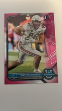2021-22 Topps Bowman Dalton Kincaid 1st Pink Parallel #77 Football Card