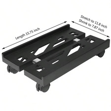 Adjustable Mobile PC Tower Stand with Wheels under Desk CPU Holder Adjustable St