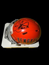 CRIS COLLINSWORTH SIGNED CINCINNATI BENGALS THROWBACK Mini Helmet NFL NBC JSA