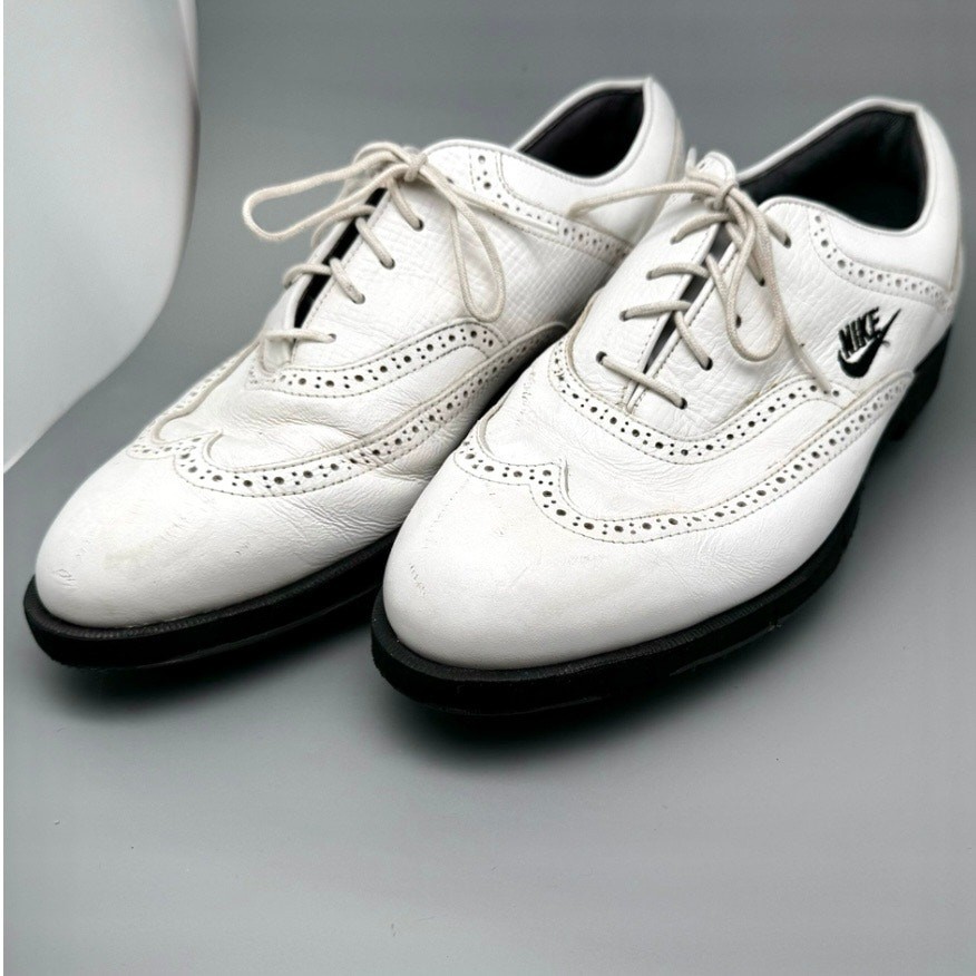 Nike Air Mens White Golf Shoes Wingtip Size 7 Cleats | eBay display picture 3