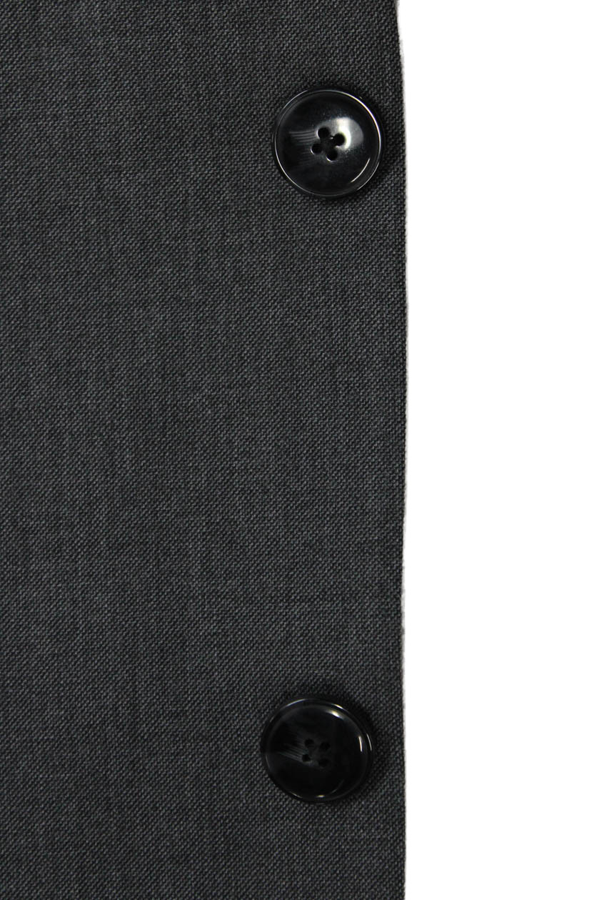 Nautica Mens Gray Solid Collared Button Suit Jack… - image 6