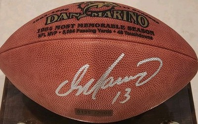Dan Marino Signed Football 1984 MVP Inscribed LE /2000 Auto w