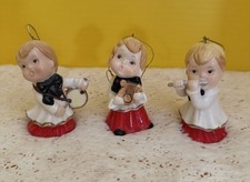 Vintage Christmas Blonde Chubby Cheek Musicians Figurine