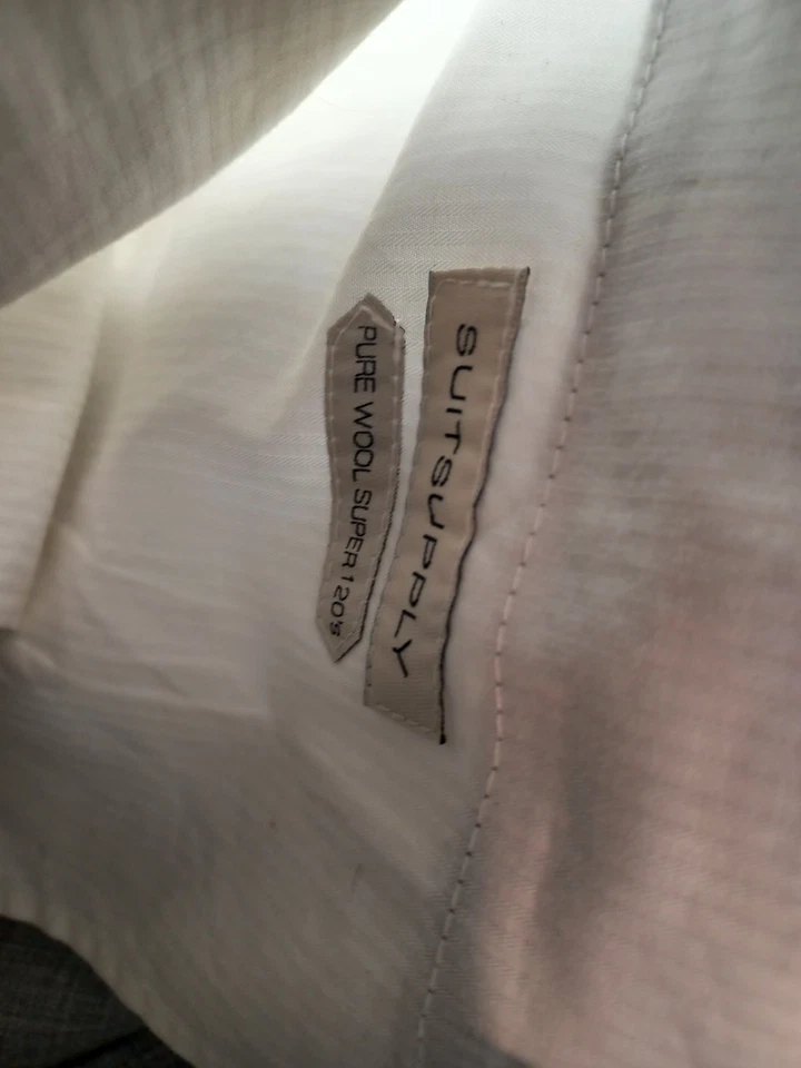 Suit Supply 灰色 Vitale Barberis Canonico 意大利平底裤 尺寸 32x30 — 第 4/4 张图片