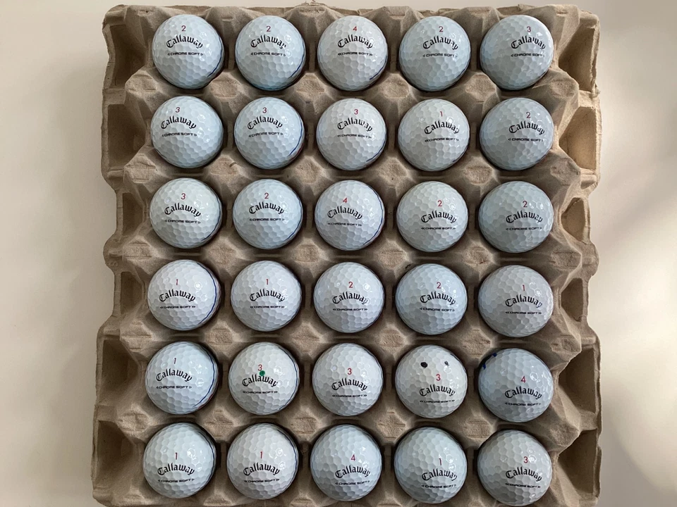 30 Callaway Chrome Soft Triple Track-Golfbälle (AAAA, Top-Zust.)-keine Lakeballs