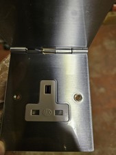 MK Albany Plus 741BRC Floor Switch Socket Outlet 13A 1 Gang Brushed Chrome