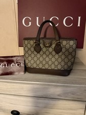 Gucci Small Leather Ophidia Brown Purse Bag Authentic With Box  Dust Bag
