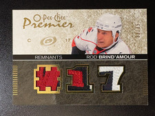 2007-08 OPC Premier Rod Brind`Amour Remnants Triples Patches 33/35 (#PR-BR)