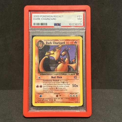 New Listing2000 Pokemon Rocket #21 DARK CHARIZARD PSA 7 NM