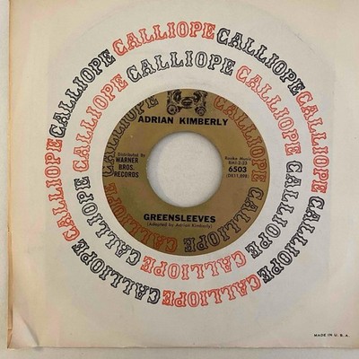 ADRIAN KIMBERLY 45 Greensleeves/God Bless America Calliope NM Don Everly