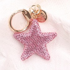 Pink Starfish Keychain: Romantic Decor Accessory, Sweet Gift