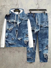 Men's Outfit 2 Piece Set Shirt  Pants Suit PLUS SIZE BIG 5XL