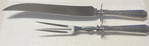 Towle Sterling Silver Roast Carving Set 2pc Louis XIV MONO "Stylized S"