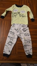 Carter's Dinosaur Patterned Toddler Boys Pajama Set 18 Months 2 Piece