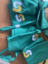 Lot of 5 Subway Green Half Waist Aprons Restaurant Uniform Employee Crew