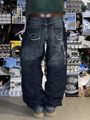 ENYCE Jeans W34 EUR47 Herren Baggy Loose Fit Skater Y2k Denim Stickerei Jnco Style