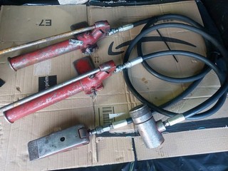 2x Bantam Porta POWER Hydraulic Pump Spreader/wedgeAnd Pancake Jack. Vintage