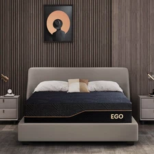 Ego Black Firm Cooling Gel Memory Foam Mattress, 14 Inch Queen Mattress in a Box