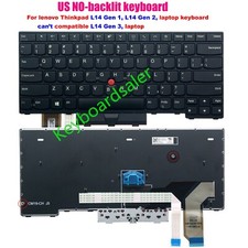 New US keyboard no-backlit for lenovo IBM Thinkpad L14,L14 gen 1 gen 2 laptop