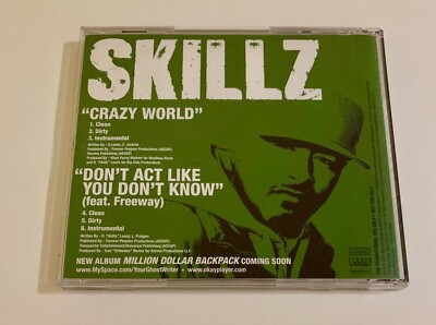Promo CD Single Skillz Crazy World / Don't Act Like You Know 6 Tracks [PA] 2007