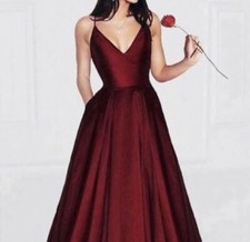 marroon prom dress