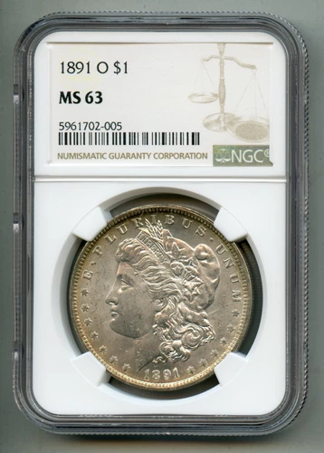 1891 O Morgan Silver Dollar NGC MS 63