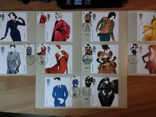 2012 FASHION PHQ 364 10 CARD SET FDI FRONT + FDC ALL WITH PICTORIAL H/S - Picture 1 of 12