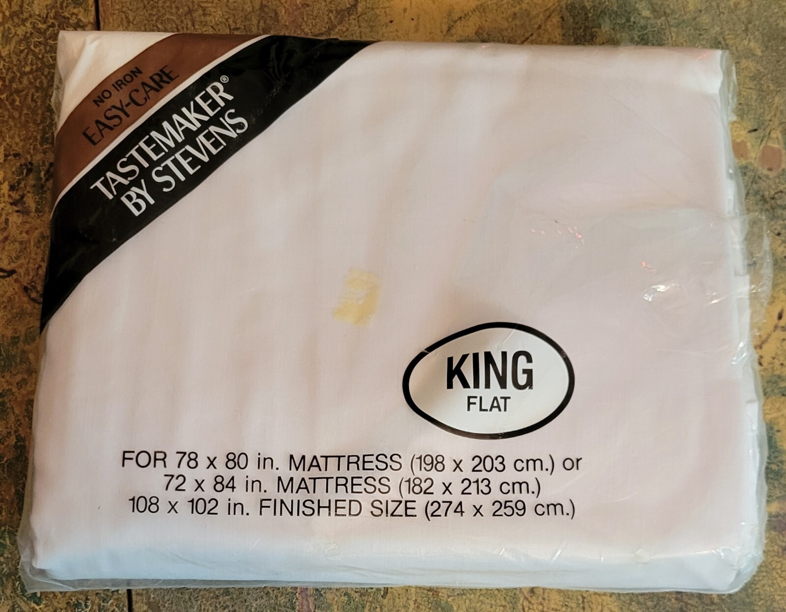 Vintage Tastemaker Stevens King Sheet Flat Cream eBay
