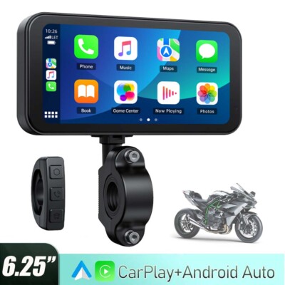 Lamto Waterproof Motorcycle Navigator Carplay Android Auto Touchscreen 6.25''