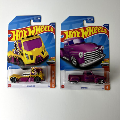 Lot of 2 Hot Wheels 2022 HW Hot Trucks La Troca 116/250 Rennen Rig 127/250