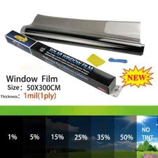 Car Window Tint Film Windshield Scratch-Resistant Sunshade Privacy Blackout Roll