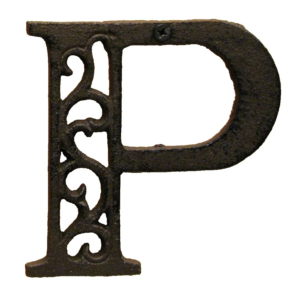 Letters Brown Cast Iron Home Décor Plaques & Signs