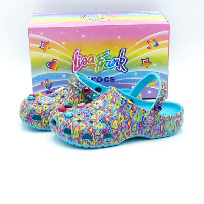 Crocs Lisa Frank Clogs 207737-4SM Multi Size 5Y Youth / 7 Women's