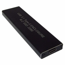 USB 3.1 Type C to M.2 NGFF SATA SSD Hard Disk Case Enclosure 6Gbps for SATA 3...