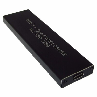 USB 3.1 Type C to M.2 NGFF SATA SSD Hard Disk Case Enclosure 6Gbps for SATA 3...